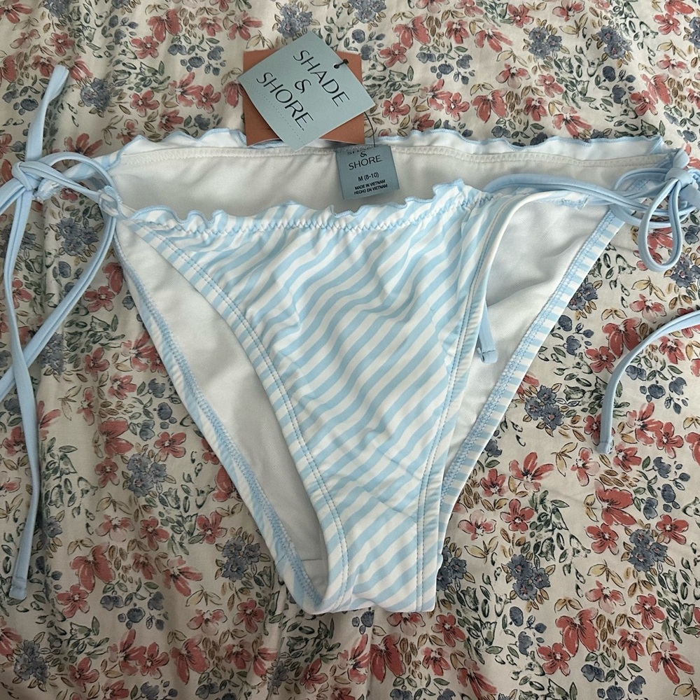 Target Blue and White Striped Bikini Bottom